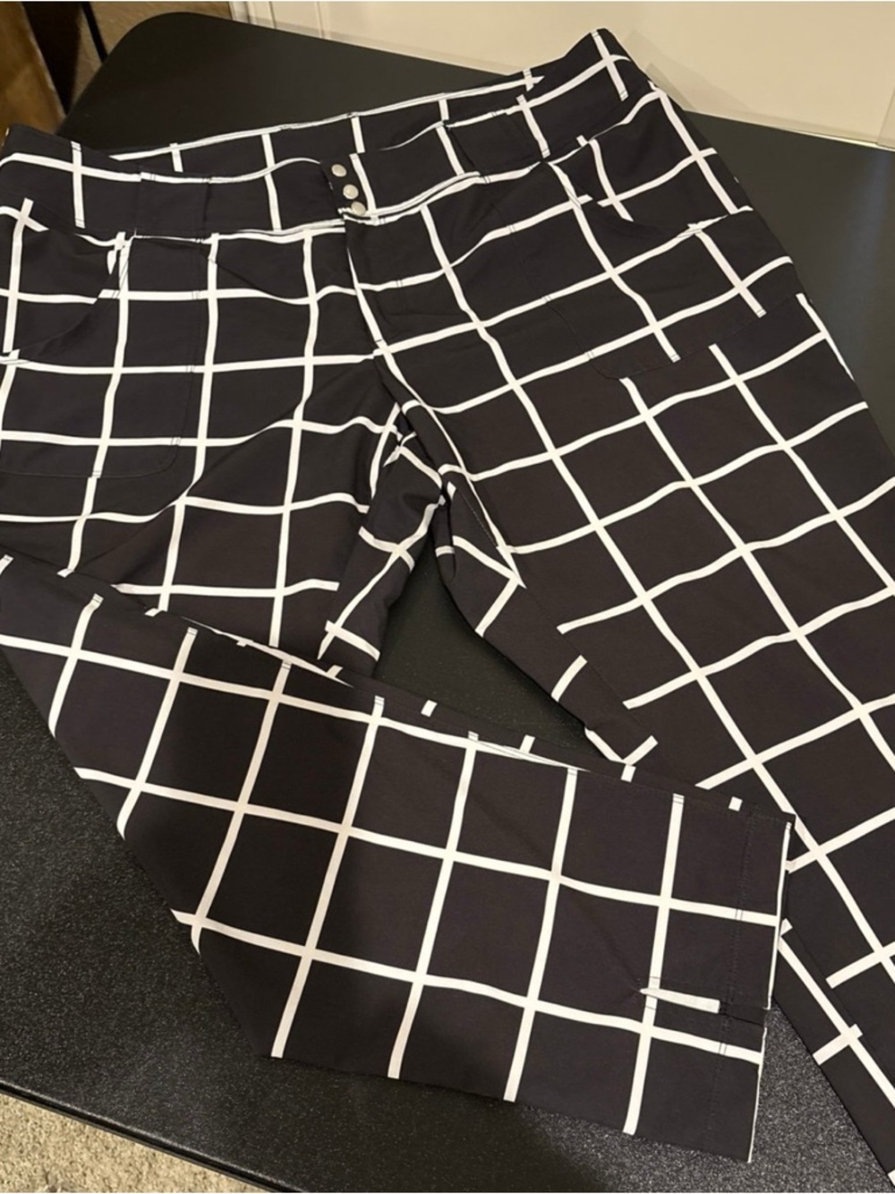 JoFit Black & White Grid Print Pants